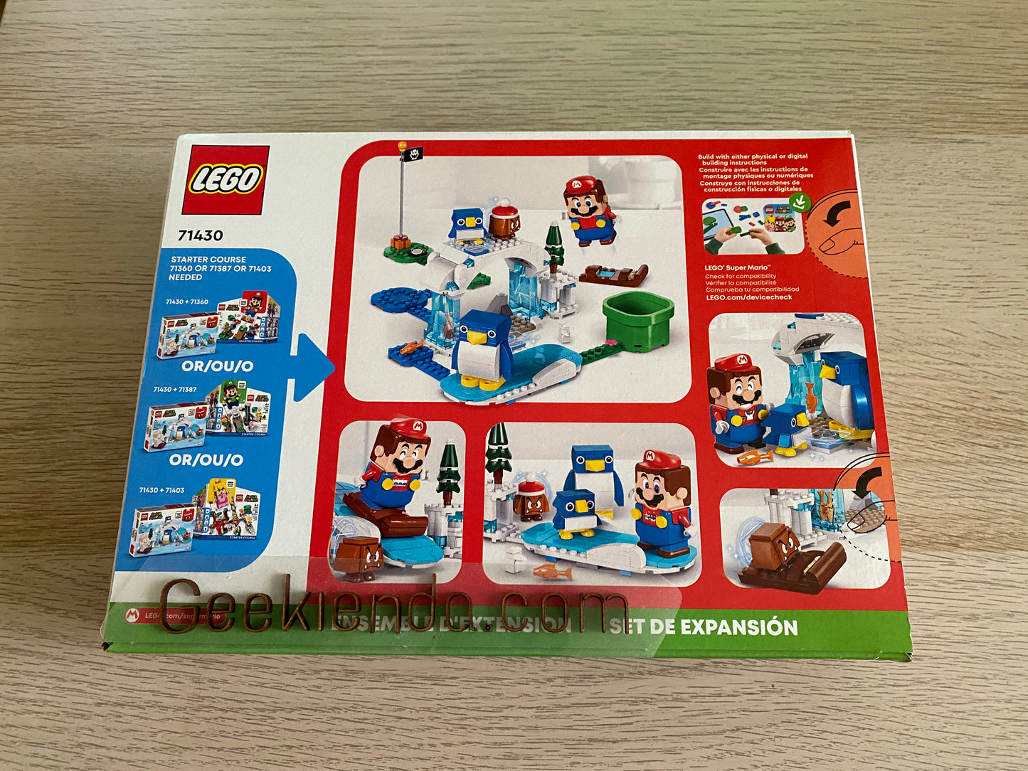.Geekienda - LEGO SET 71430 Super Mario Penguin Family Snow Adventure (familia pinguino - LEGO super Mario Nintendo