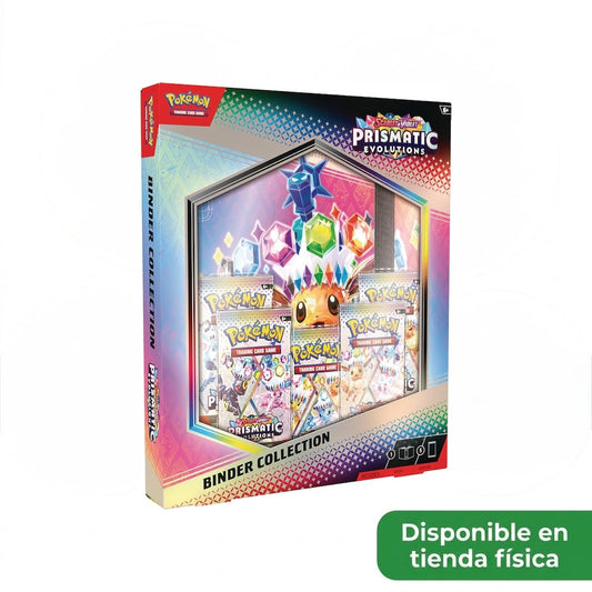 .Geekienda - cartas coleccionables pokémon TCG binder collection álbum de colección prismatic evolutions scarlet and violet en inglés - anime