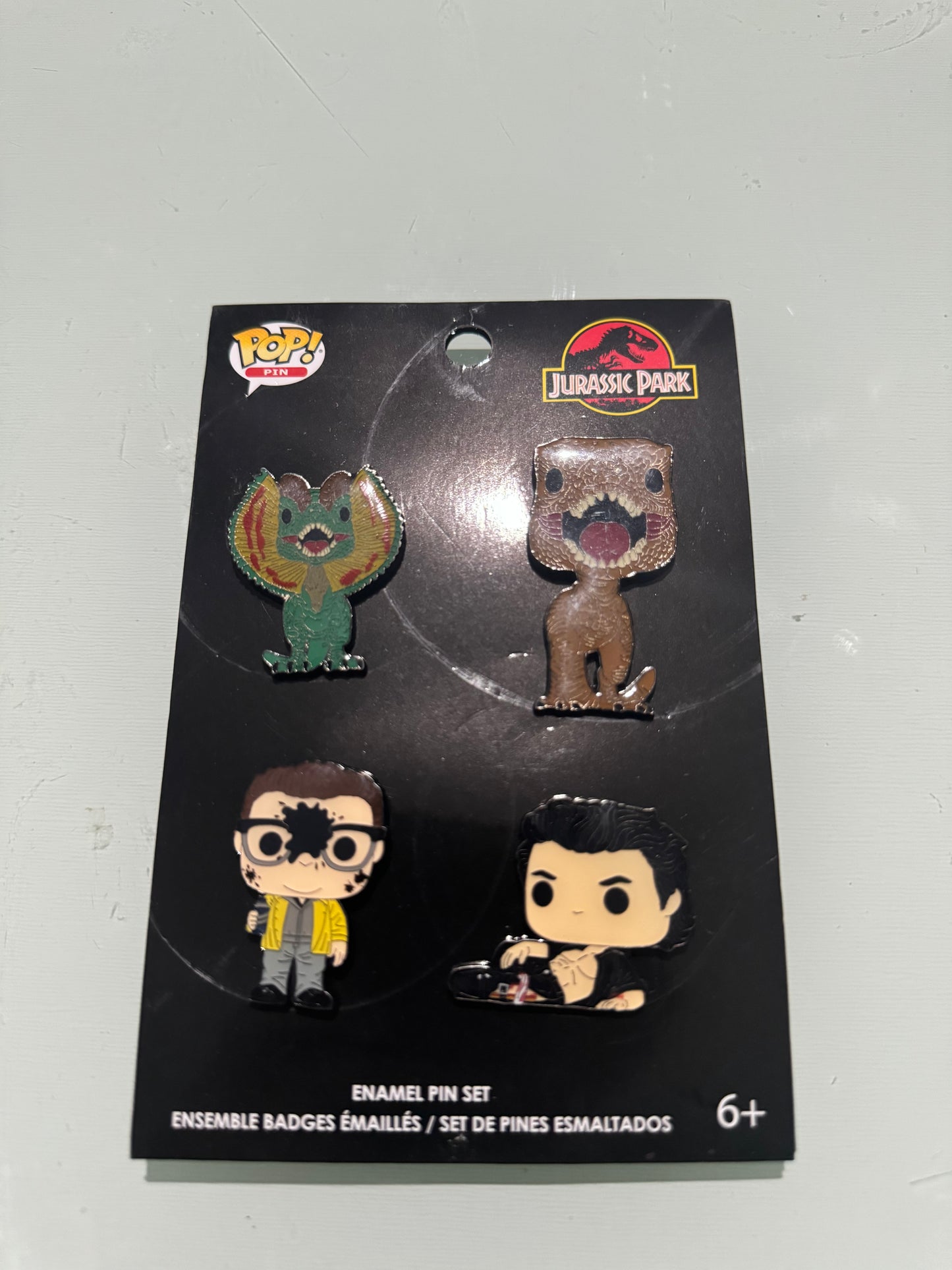 .Geekienda - Funko Pop pin jurassic park conjunto de 4 pines - superherores programas infantiles