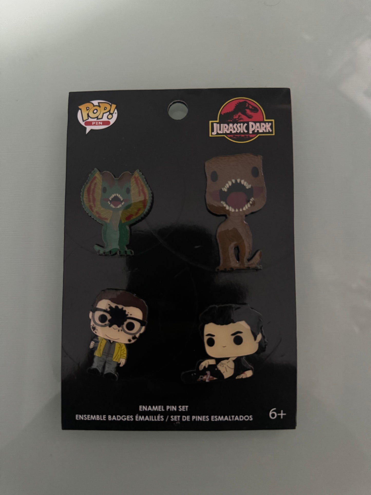 .Geekienda - Funko Pop pin jurassic park conjunto de 4 pines - superherores programas infantiles