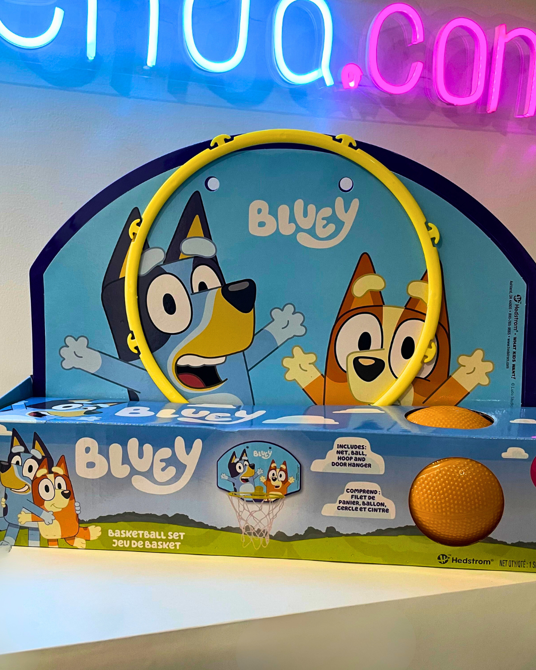 Geekienda - canasta de basket ball de bluey -Disney programas infantiles