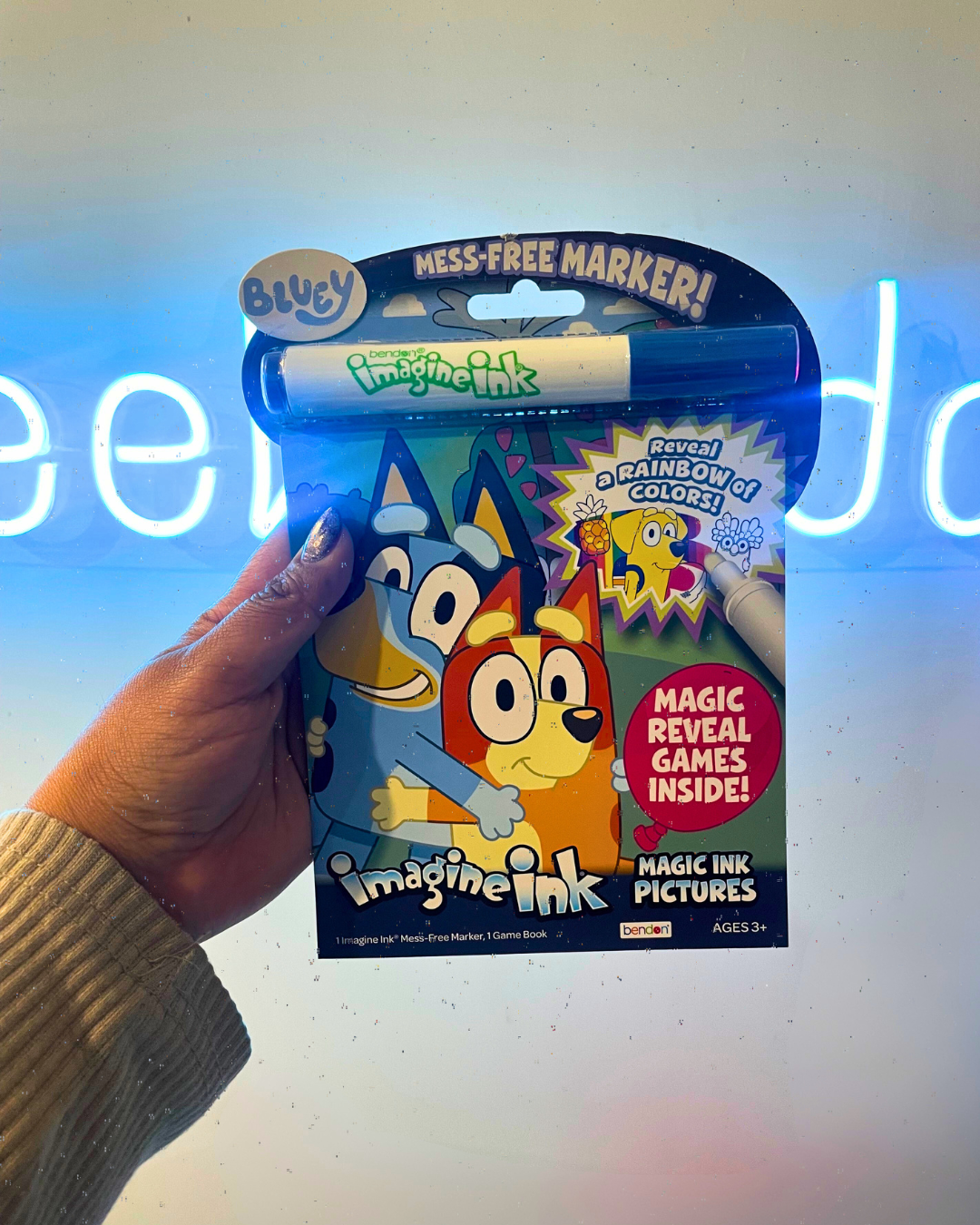 .Geekienda - imagine ink libreta mágica y plumón mágico de bluey - programas infantiles Disney papelería