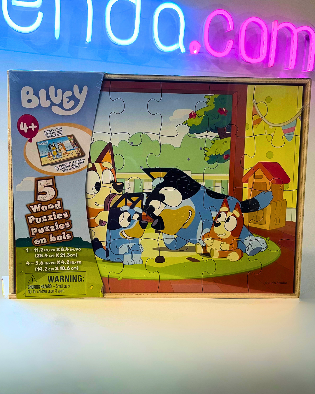 .Geekienda - rompecabezas de madera de bluey -Disney programas infantiles