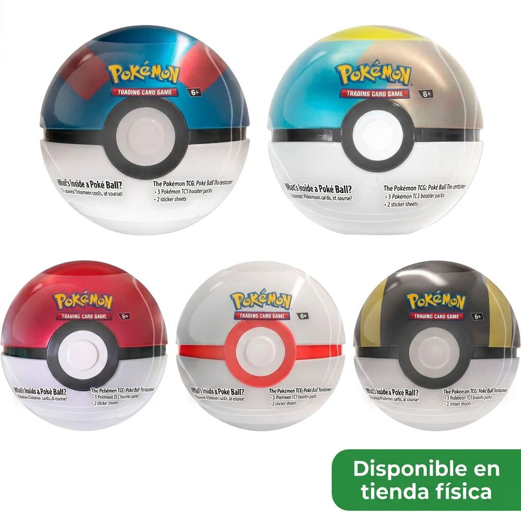 .Geekienda - Pokemon TCG: 1 (una) Poke Ball Tin Best of 2021 en Español diseño de pokeball aleatorio
