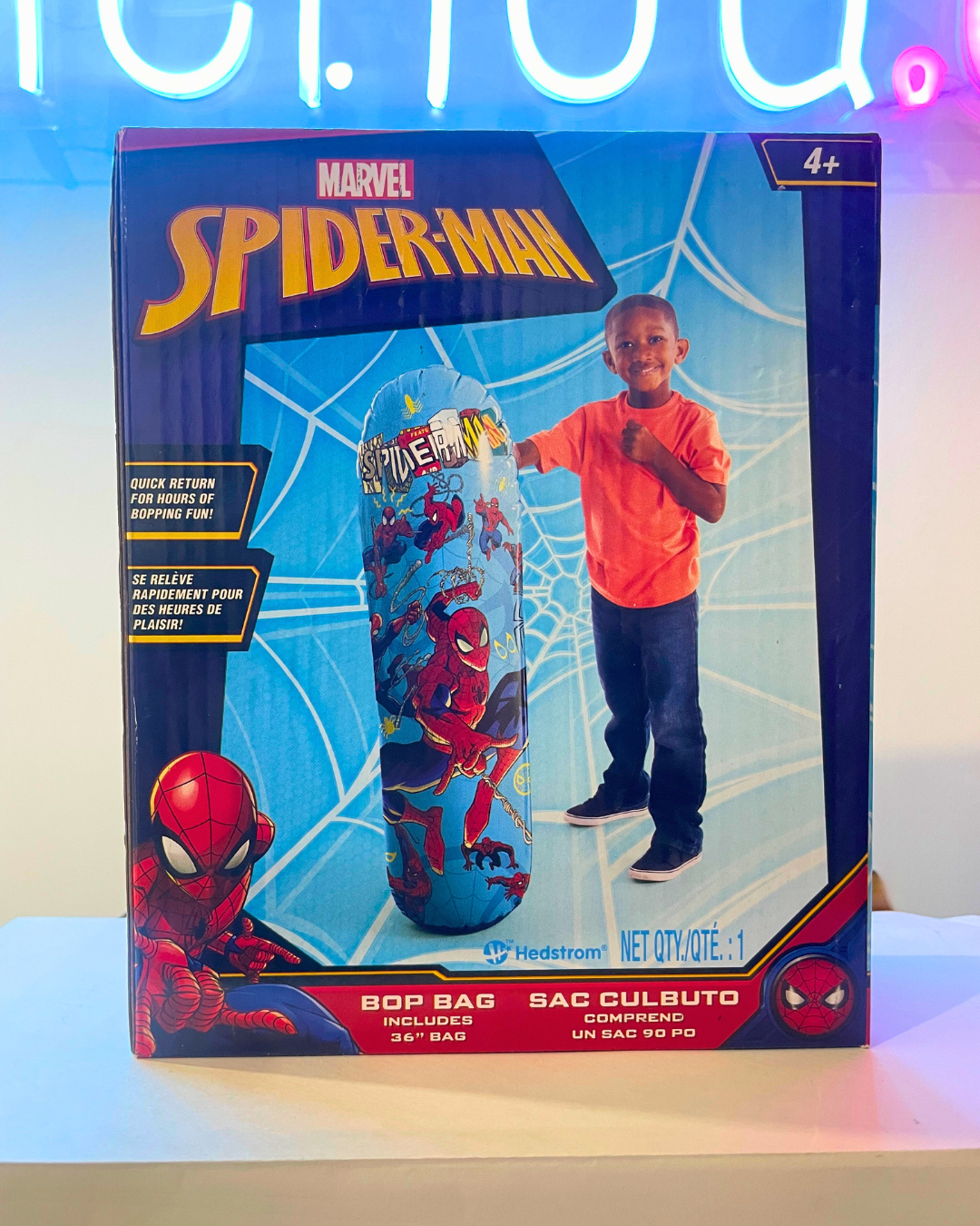 .Geekienda -Bop bag Saco de boxeo de Spiderman  - Marvel programas infantiles